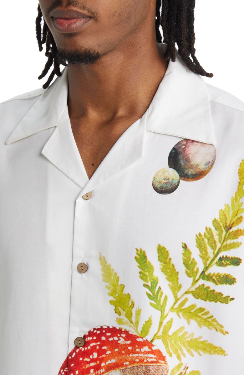 Billionaire Boys Club Ripple Print Short Sleeve Button-Up Shirt, Alternate, color,