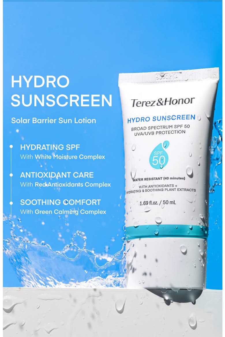Hydro Sunscreen, Alternate, color, White, Blue