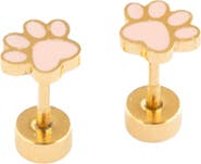 Pip Pop Paw Print Stud Earrings
