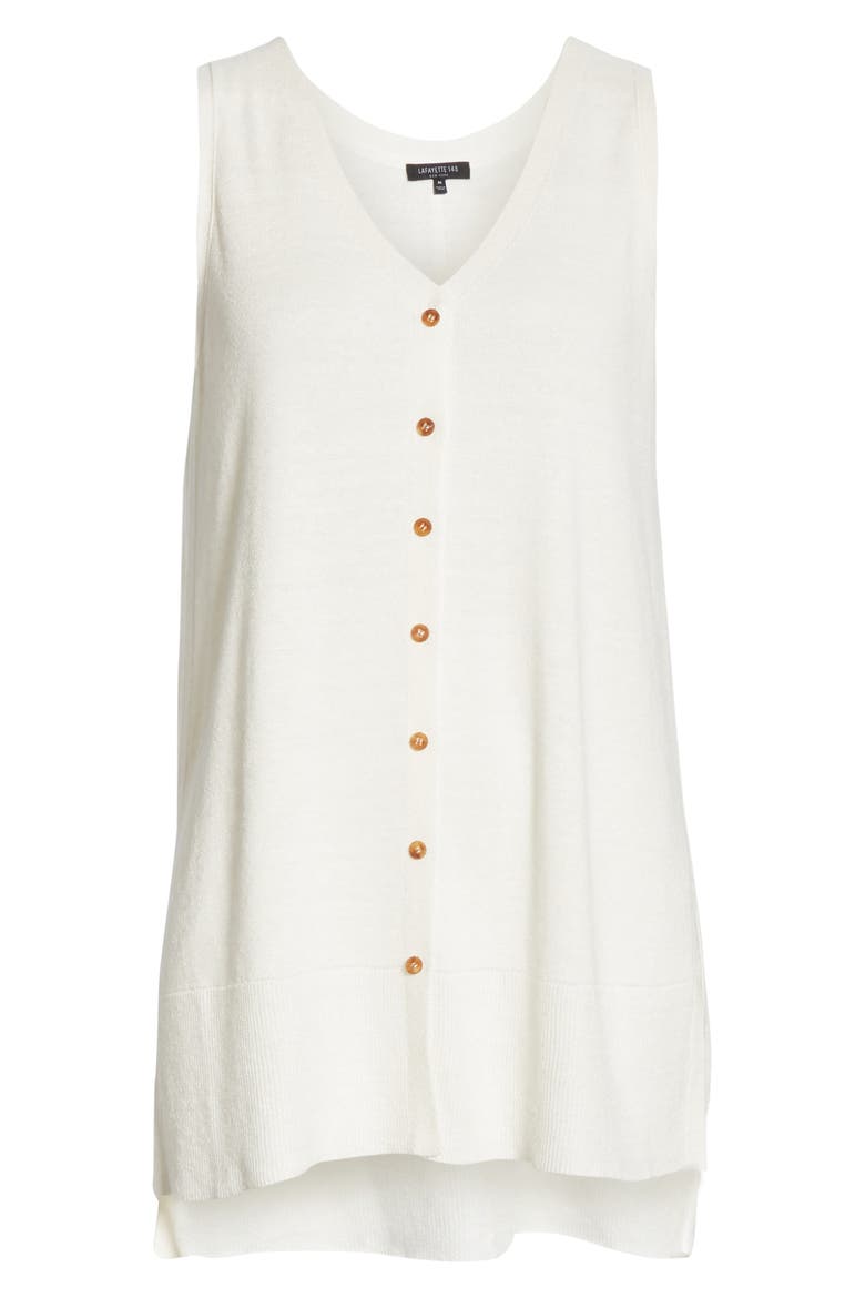 Linen Blend Sweater Tank Top, Alternate, color, CLOUD