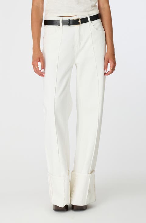 Ida Selvedge Seamed Wide Leg Jeans
