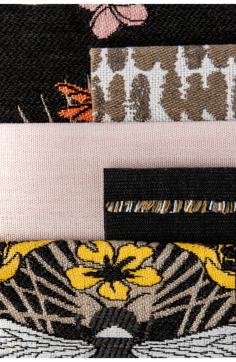 Elaine Smith Honey Bee Jacquard Chenille accented Indoor & Outdoor Woven Accent Pillow, Alternate, color, Multi