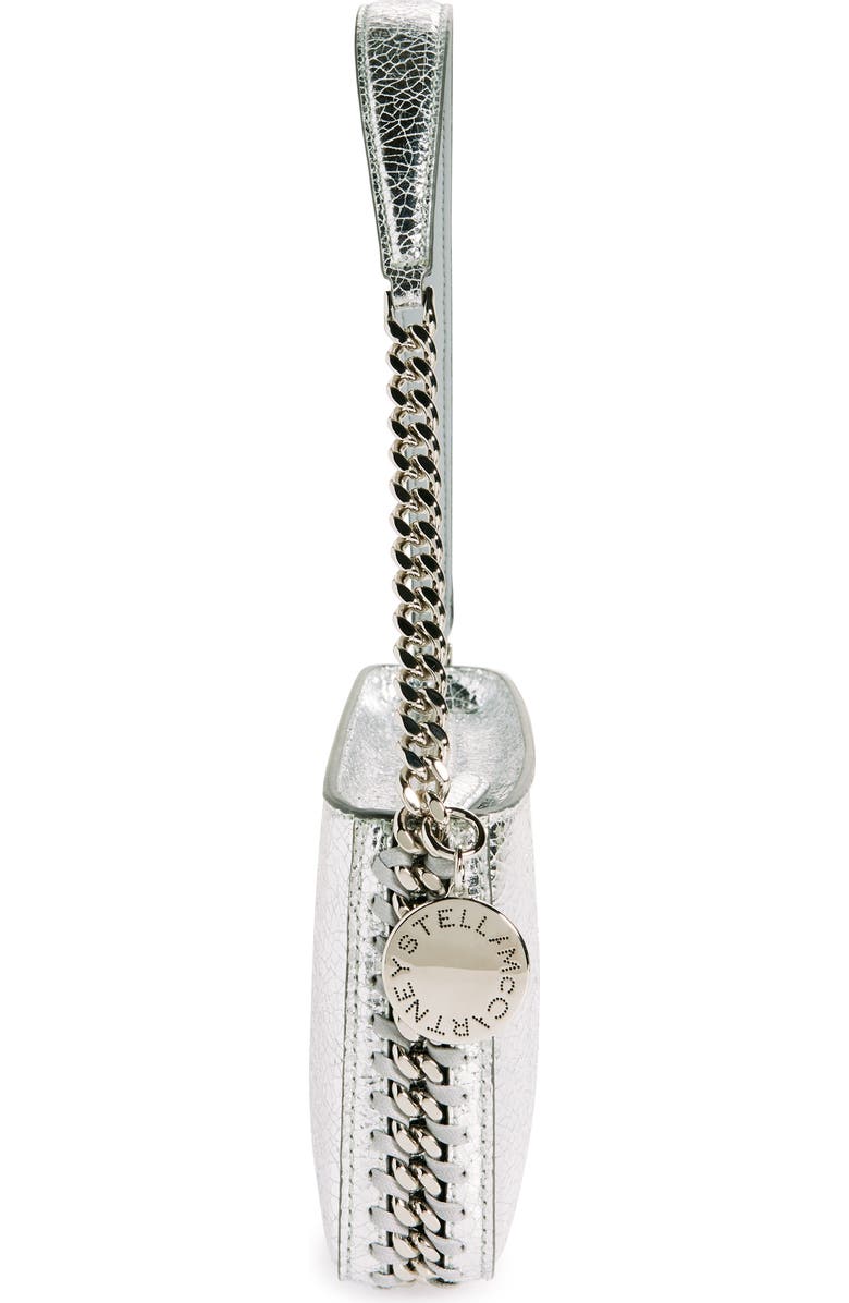 Stella McCartney Chain Metallic Faux Leather Shoulder Bag, Alternate, color,
