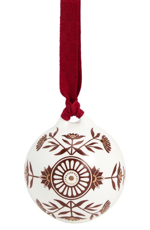 Wedgwood Festive Red Splendor No. 1 22k Gold Accent Bone China Ornament In Multi