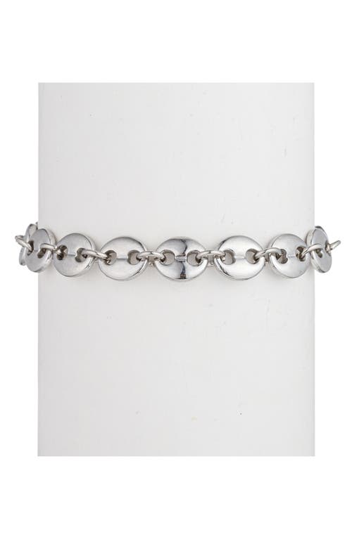 Eye Candy Los Angeles Adrian Mariner Chain Link Bracelet In Silver
