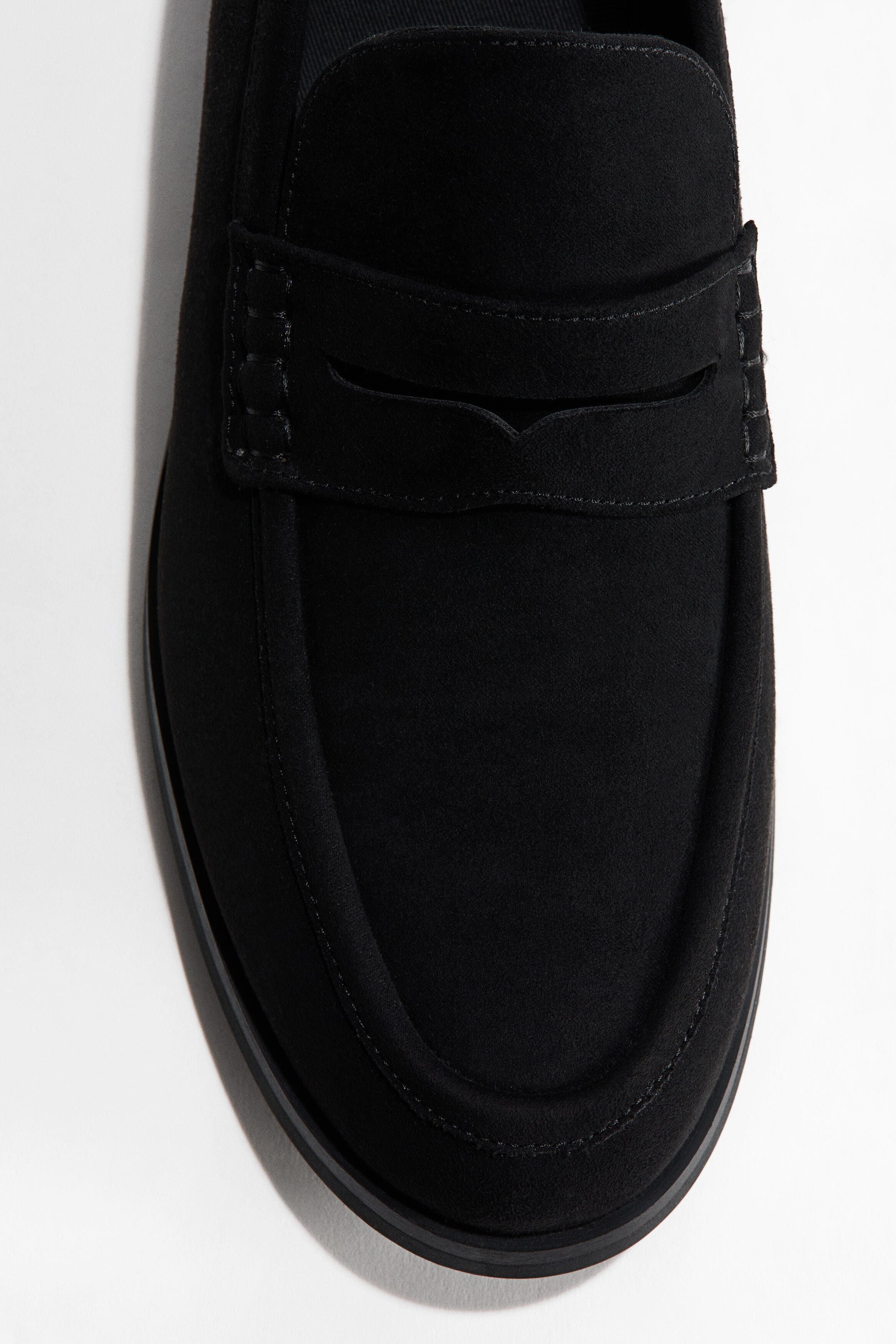 H&M Penny Loafers, Alternate, color, Black