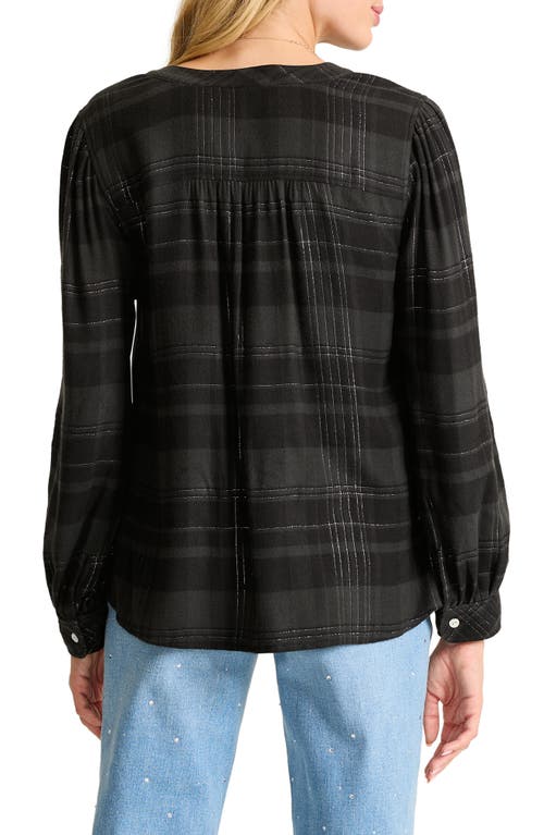 Tommy Bahama Pearl Beach Plaid Flannel Button-up Shirt In Black