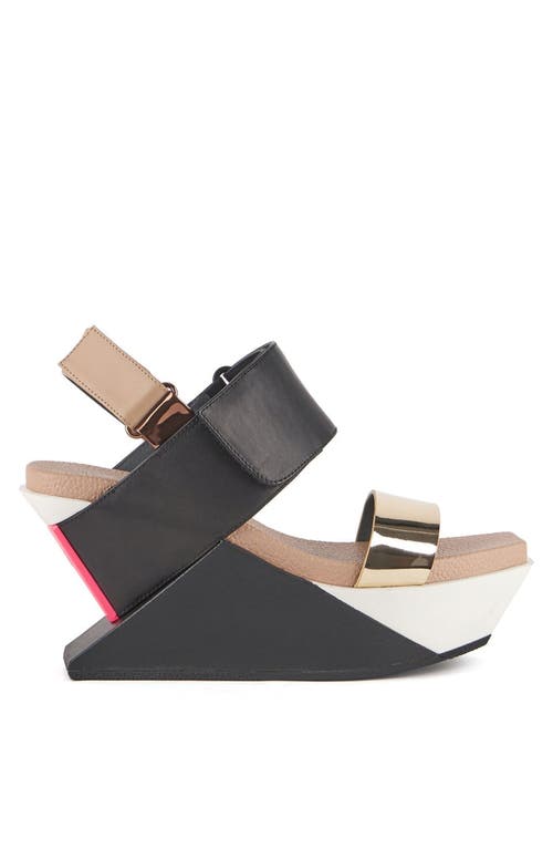 United Nude Delta Wedge Sandal In Black