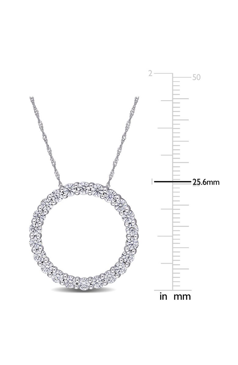 Julianna B. Circle Necklace 10k White Gold, Alternate, color, 