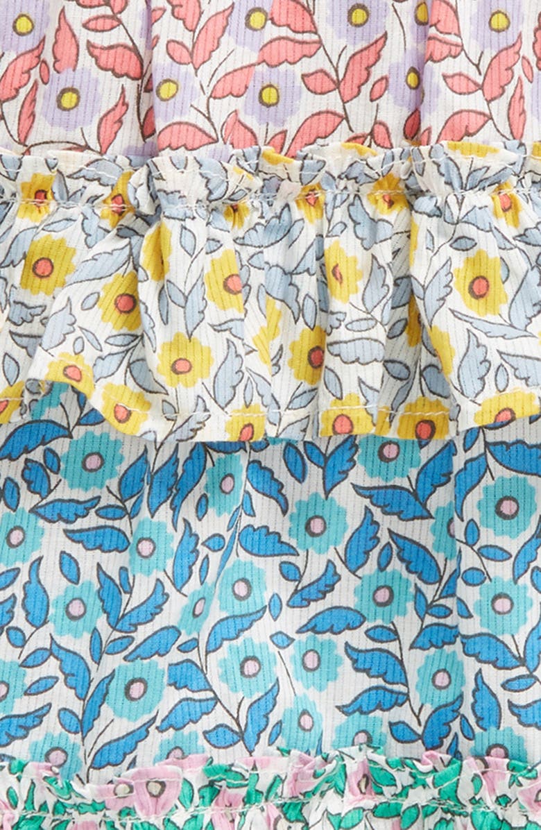 Mini Boden Kids' Print Tiered Cotton Skort, Alternate, color, Hotchpotch Floral