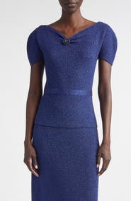 ST. JOHN Loretta Metallic Knit Sweater