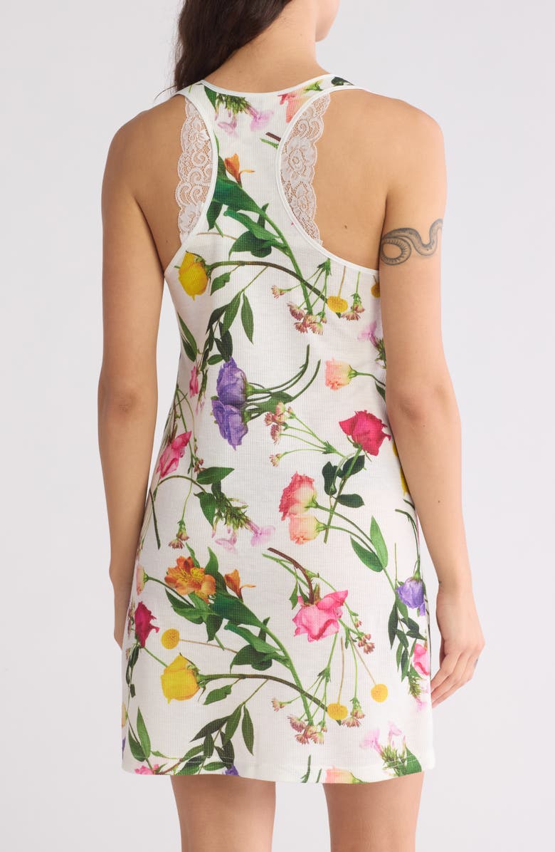 Ted Baker London Lace Racerback Chemise, Alternate, color, Scattered Bouquet