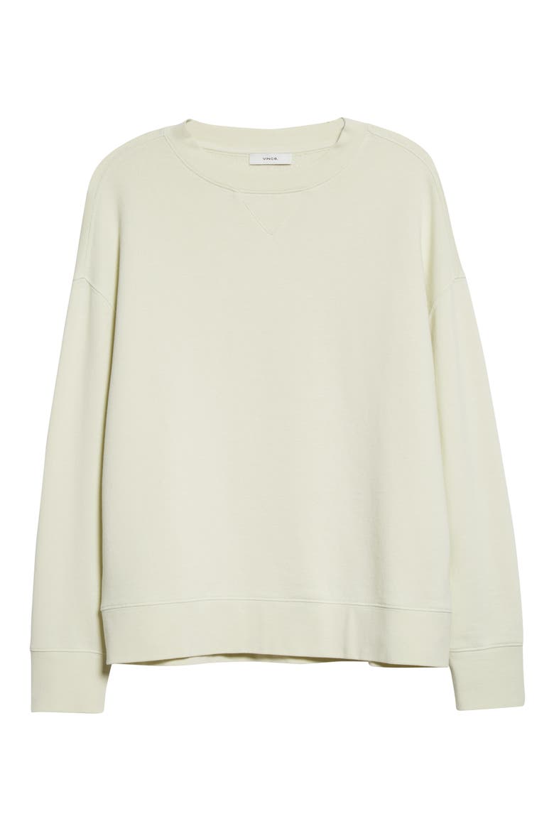 Essential Relaxed Cotton Sweatshirt, Alternate, color, HONEYDEW