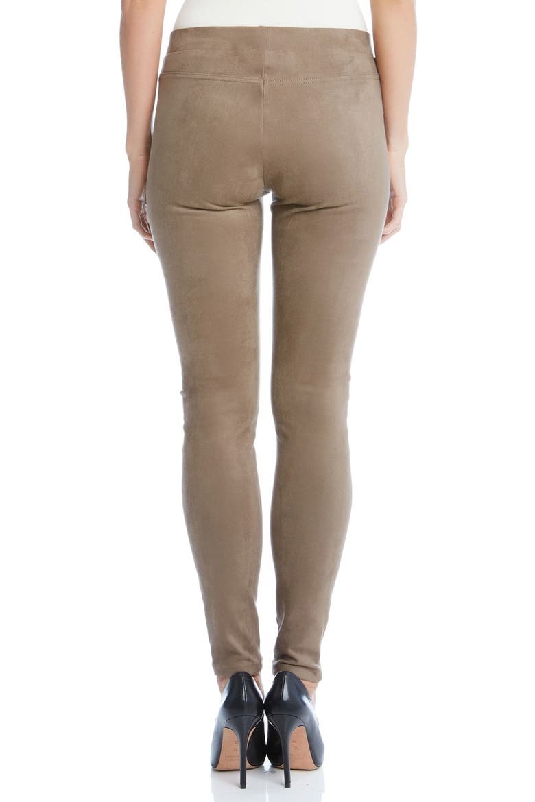 Faux Suede Knit Skinny Pants, Alternate, color, MUSHROOM