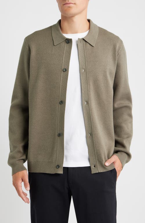 Open Edit Polo Cardigan In Animal Print