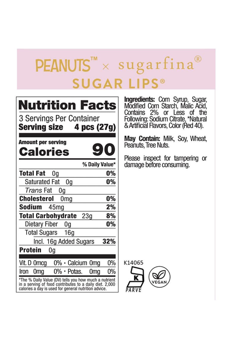 sugarfina x Peanuts<sup>™</sup> Charlie Brown Set of 3 Sugar Lips Candy Cubes, Alternate, color, 