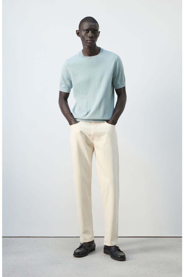 Fine Knit Cotton T-Shirt, Alternate, color, AQUA GREEN