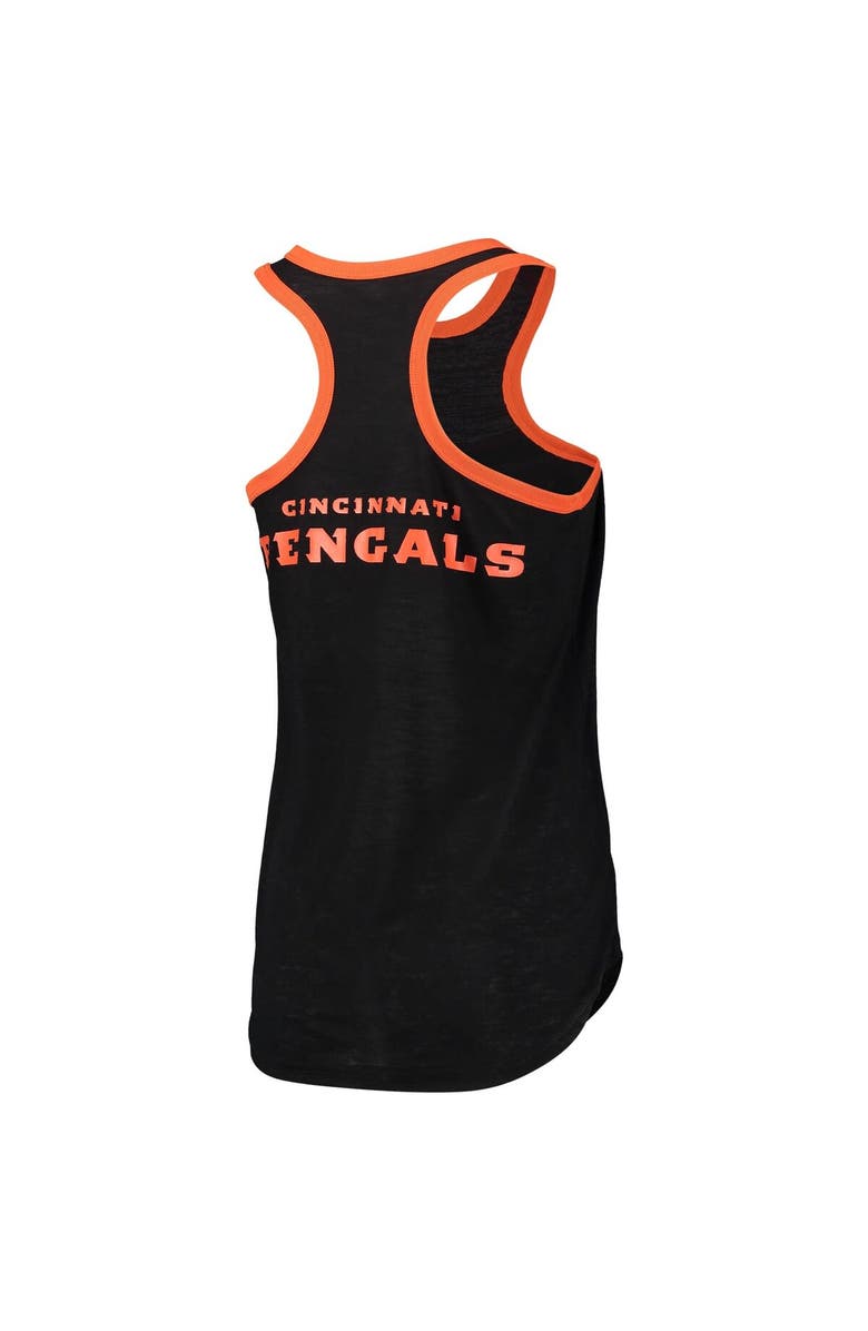 G-III 4HER BY CARL BANKS Women's G-III 4Her by Carl Banks Black Cincinnati Bengals Tater Burnout Tank Top, Alternate, color, Black