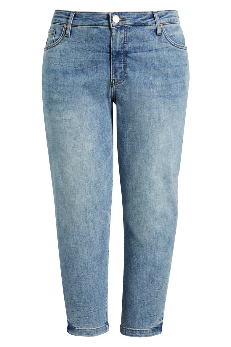 Sienna High Waist Crop Baggy Boyfriend Jeans, Alternate, color, HONESTY