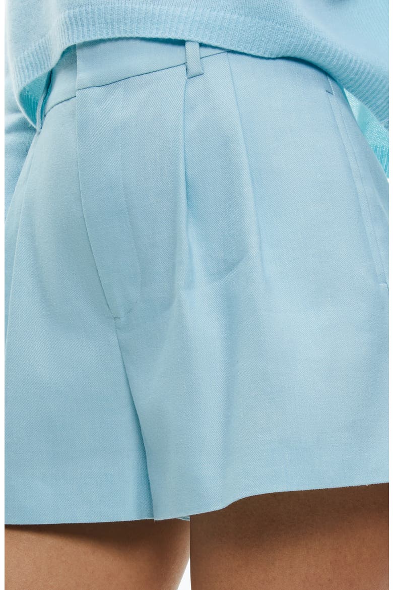 Conry Pleated Linen Blend Shorts, Alternate, color, SPRING SKY