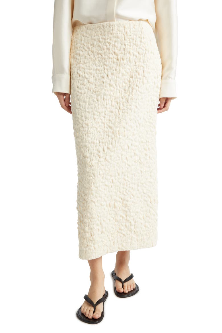 Maya Mixed Media Skirt, Main, color, CREAM
