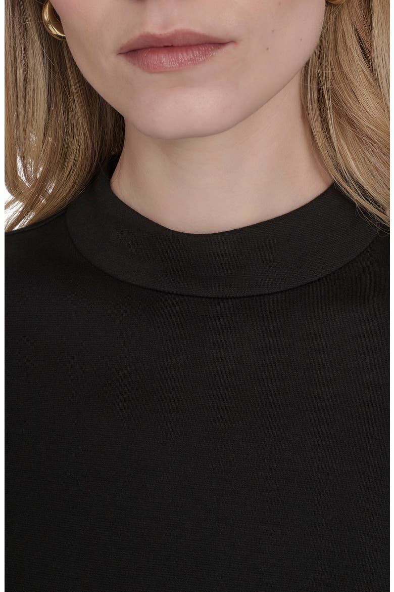 eliza j mock neck long sleeve mixed media dress Mock Neck Long Sleeve Mixed Media Dress (Women)