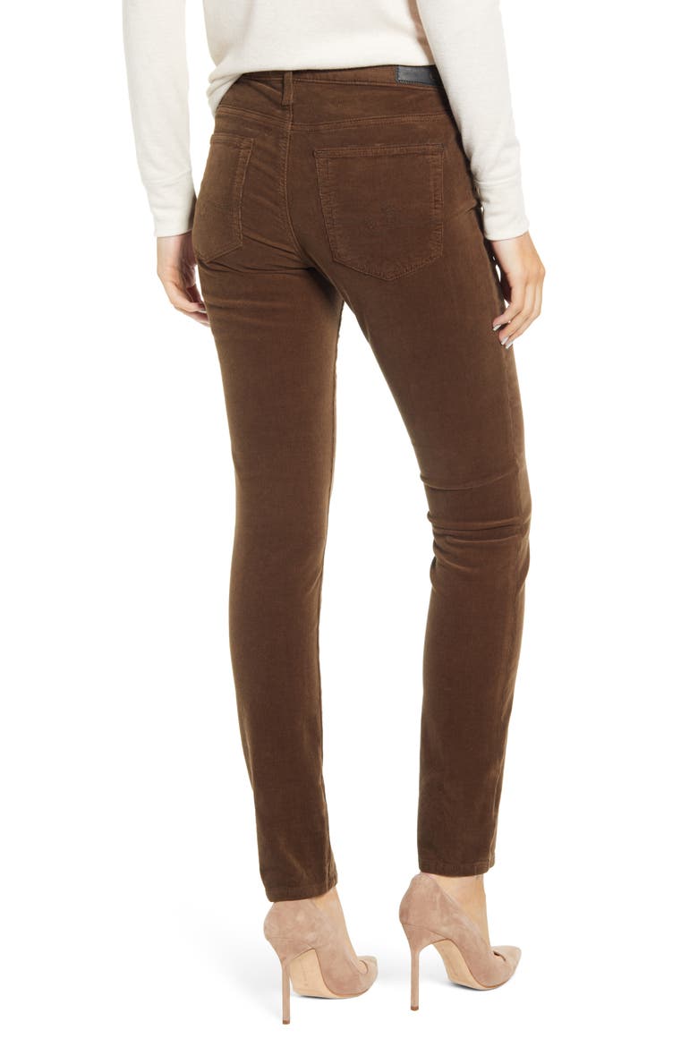 'Prima' Corduroy Skinny Pants, Alternate, color, DARK BAYOU