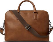 Shinola Double Zip Navigator Leather Briefcase