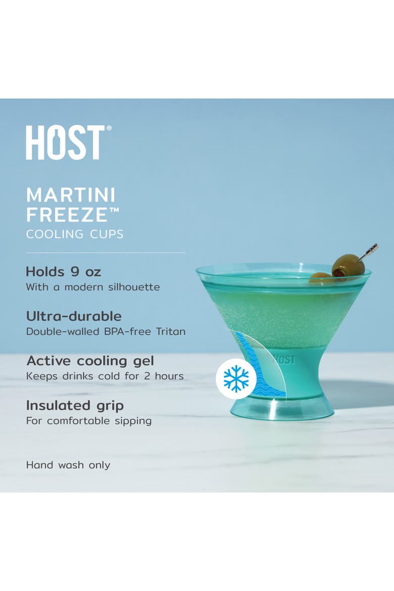Martini FREEZE Cooling Cup Set of 2, Alternate, color, Aqua