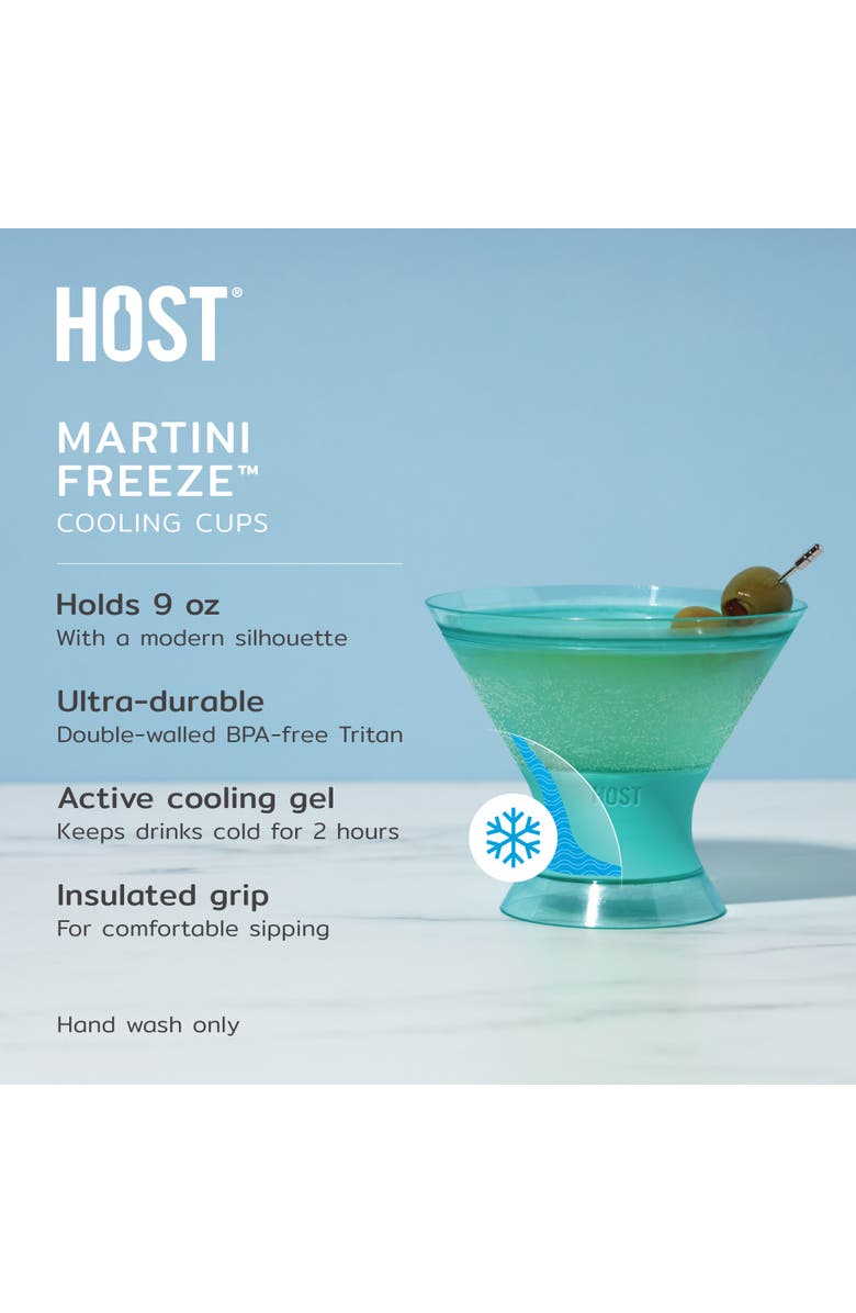HOST Martini FREEZE Cooling Cup Set of 2, Alternate, color, Aqua