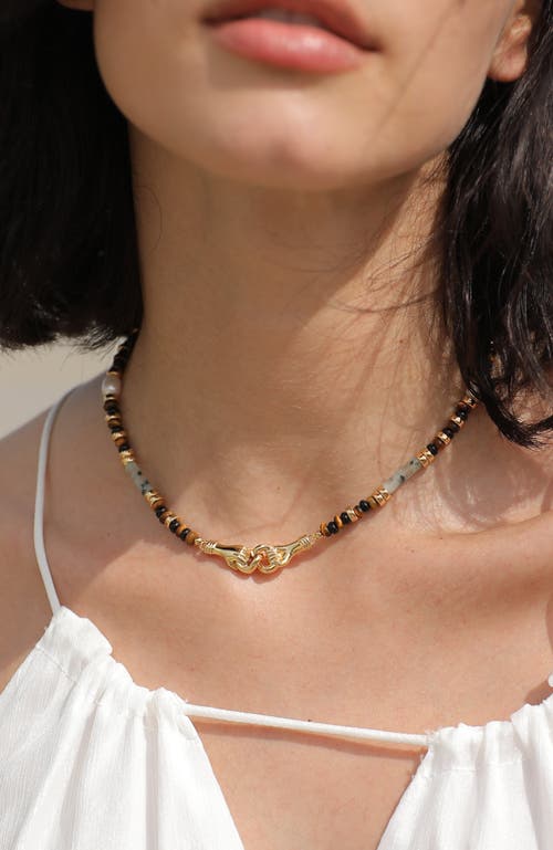 Rc Retro Chic Palms Necklace In Gold