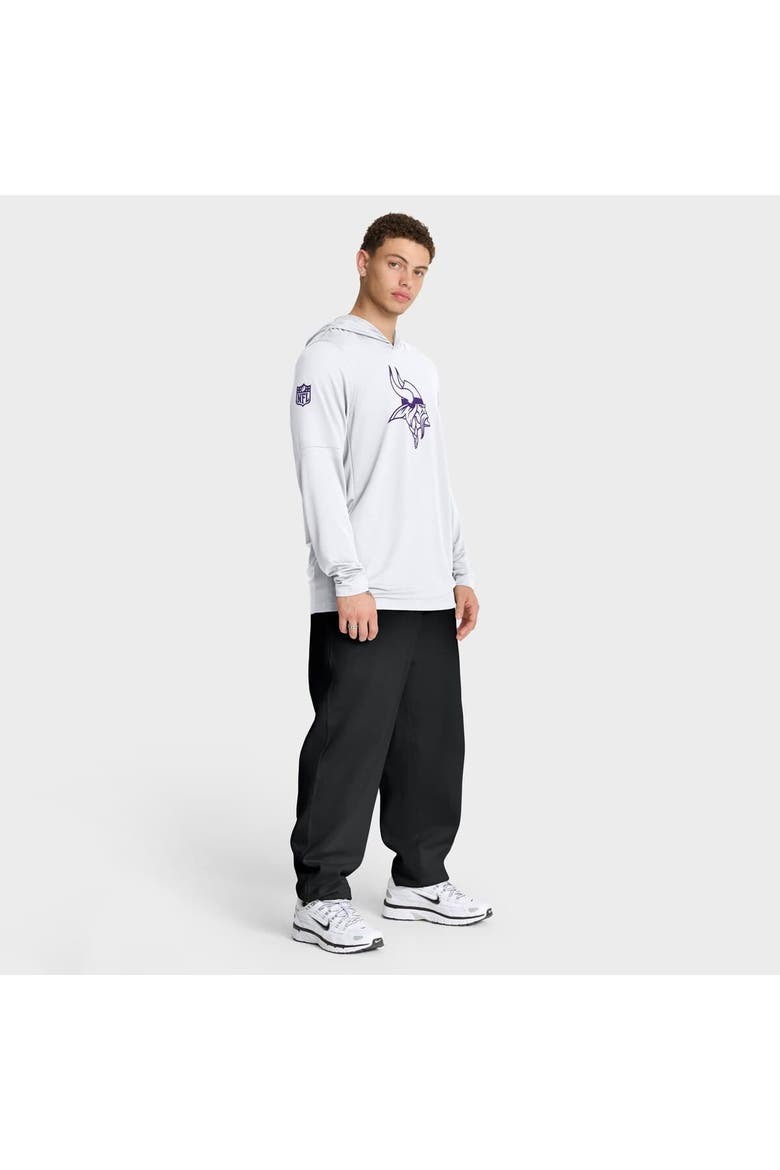 Men's Nike White Minnesota Vikings Sideline Option Read Dri-FIT Long Sleeve Hoodie T-Shirt, Alternate, color, White