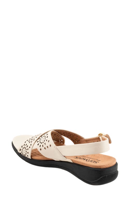 Softwalk ® Tillman Perforated Slingback Sandal In Bone