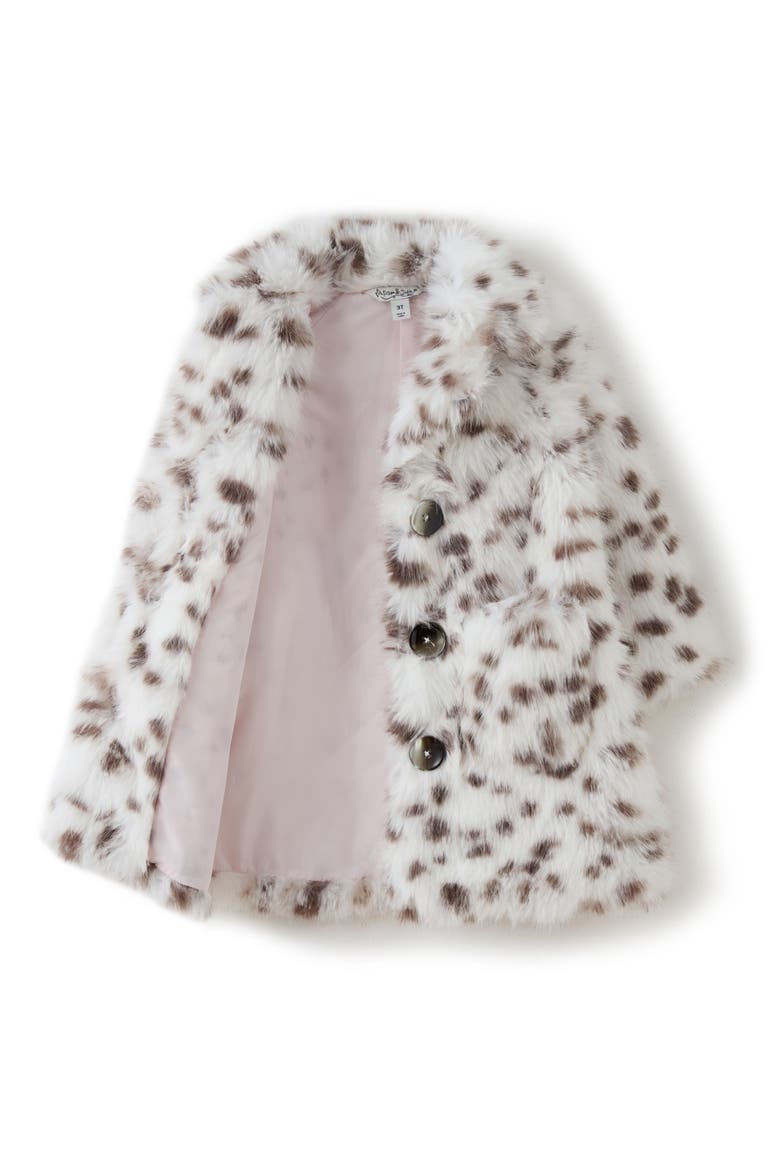 Kids' Sutton Faux Fur Jacket, Alternate, color, WHITE/ BLACK