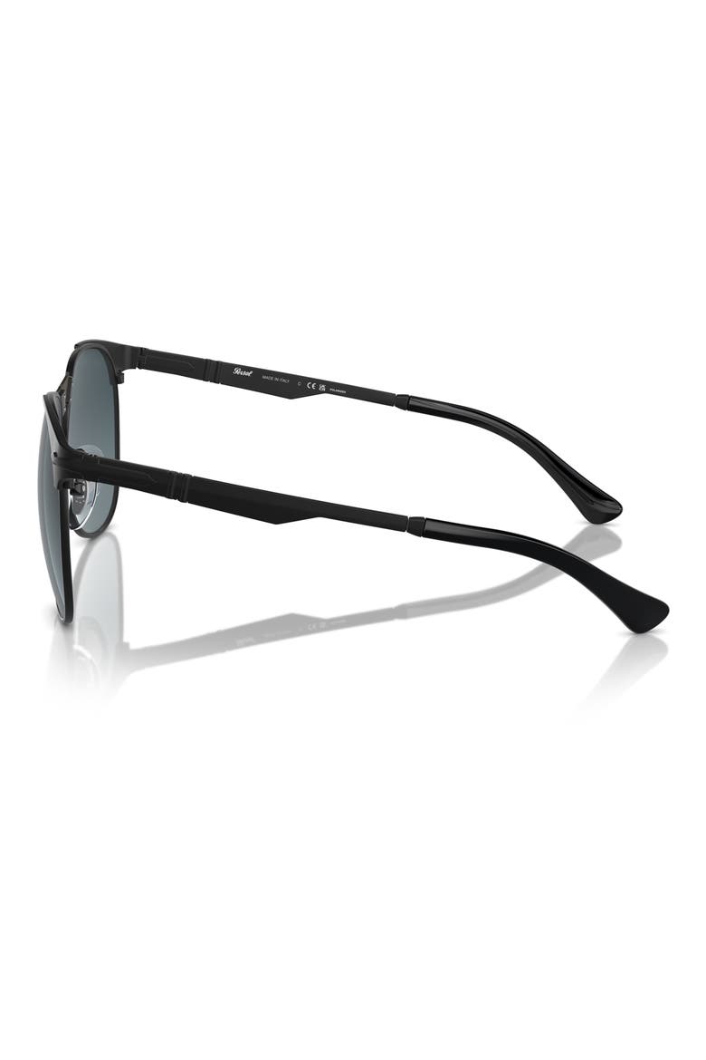 57mm Polarized Pilot Sunglasses, Alternate, color, BLACK