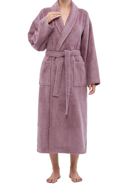 Shawl Collar Turkish Terry Cotton Bathrobe for Women