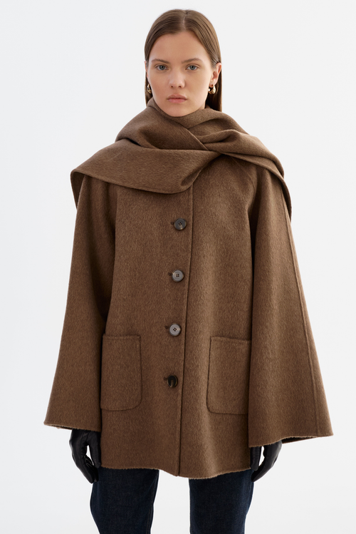 Lamarque Anca | Scarf Jacket In Brown
