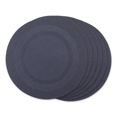 PVC Double frame Round Placemat Set/6