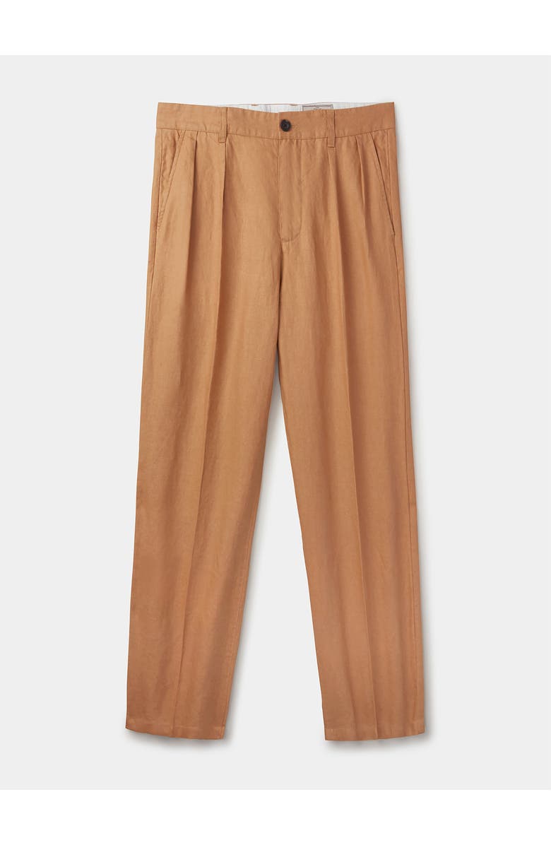 Aubin Belvedere Relaxed Linen Trouser, Alternate, color, Mustard