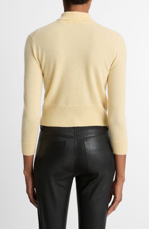 Vince Mock Neck Sweater In Yellow