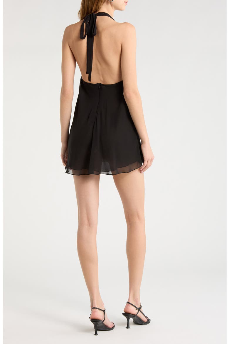 The Ryan Halter Minidress, Alternate, color, BLACK