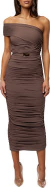 JLUXLABEL Opulent Ruched Midi Dress