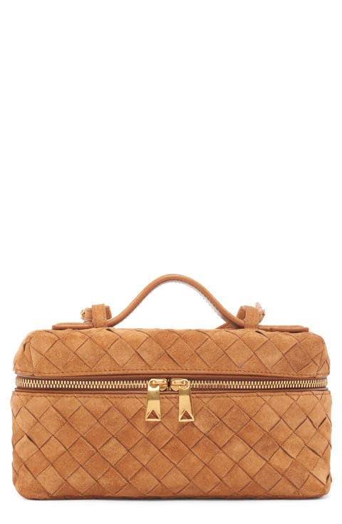 Intrecciato Leather Convertible Vanity Case