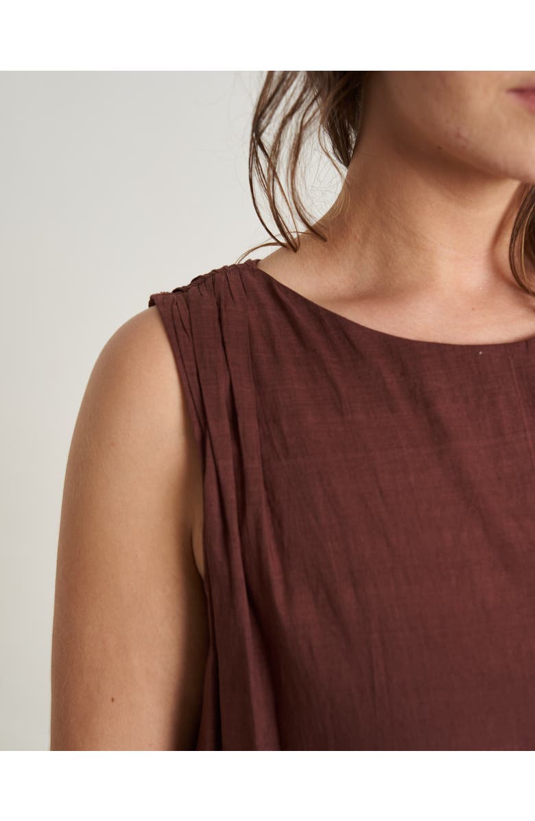 World of Crow Cocoa Brown Pleated Twirl Dress, Alternate, color, 