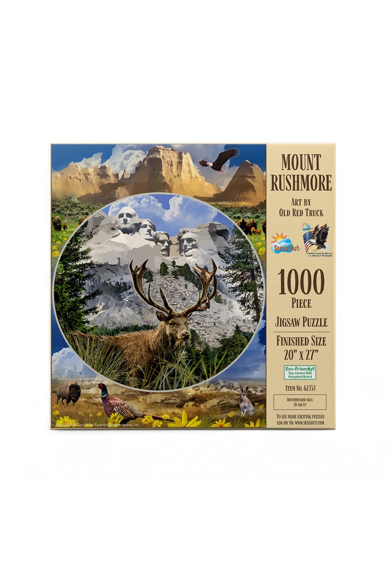 Mount Rushmore 1000 piece Jigsaw Puzzle for Adults, Alternate, color, Multicolor