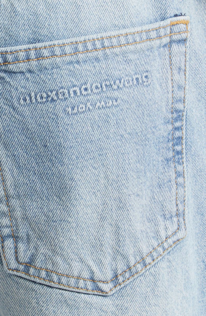 Alexander Wang Crystal Belt Loop Relaxed Fit Cutoffs, Alternate, color, Vintage Bleach Blue