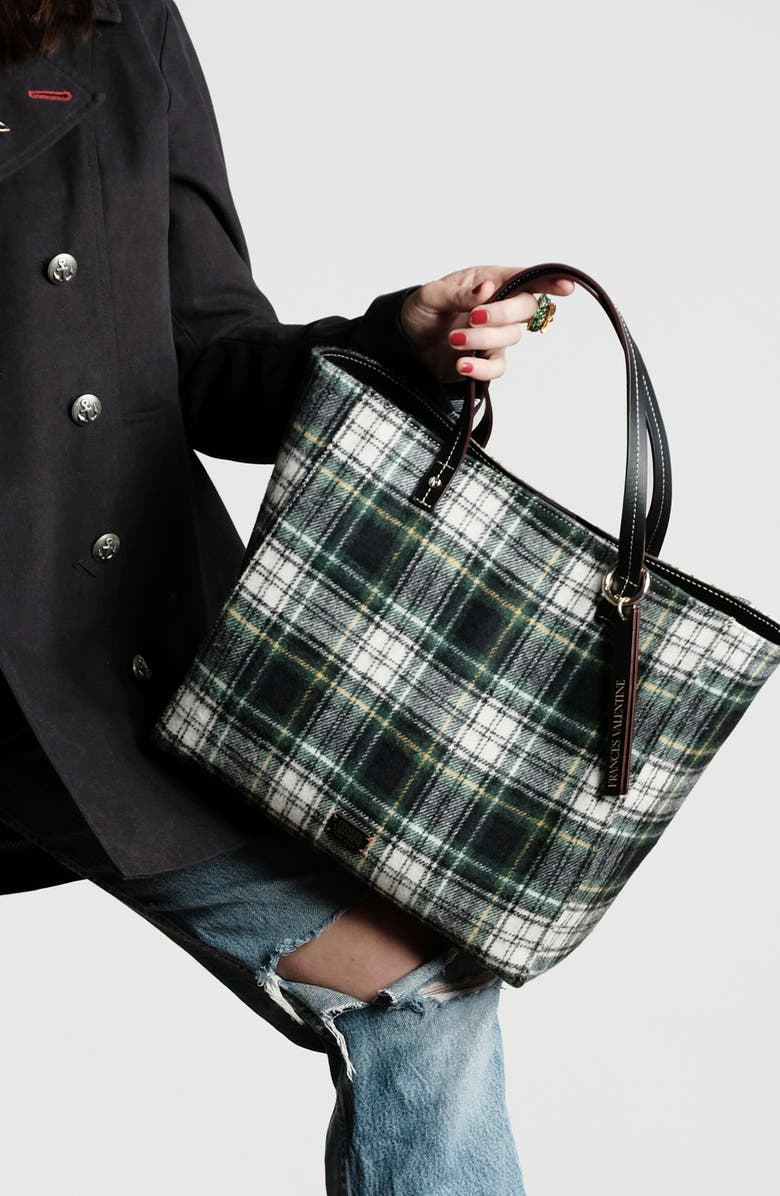 Frances Valentine Large Margaret Plaid Wool Tote, Alternate, color,