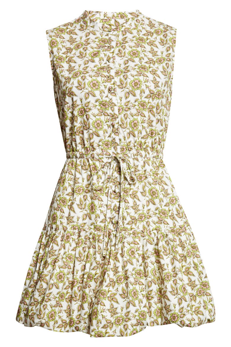 Briar Print Sleeveless Minidress, Alternate, color, GREEN/ PINK FLORAL