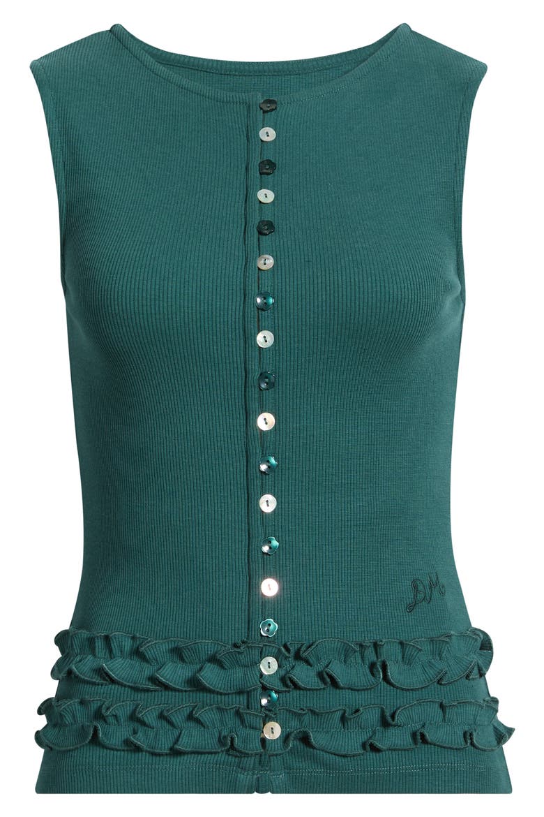 Ember Ribbed Tank, Alternate, color, GREEN