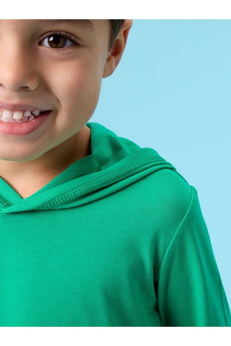 Boys Upf50+ Sun Protective Hooded Shirt, Alternate, color, Bright Green